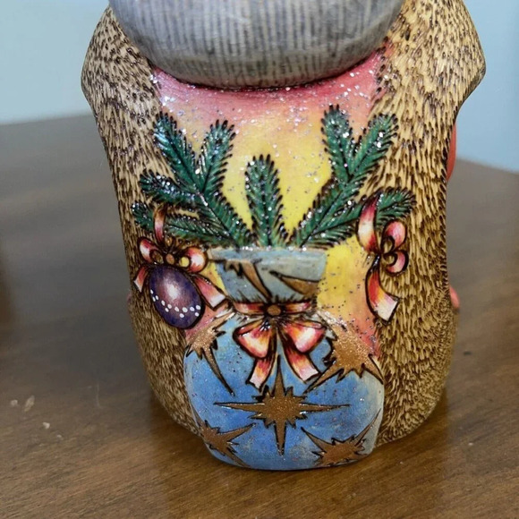 G DeBrekht Santa Christmas Hand Carved Hand Painted Russian Folk Art Signed 1999 - Picture 3 of 13